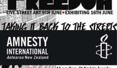 Famous Kiwi street artists auction for Amnesty